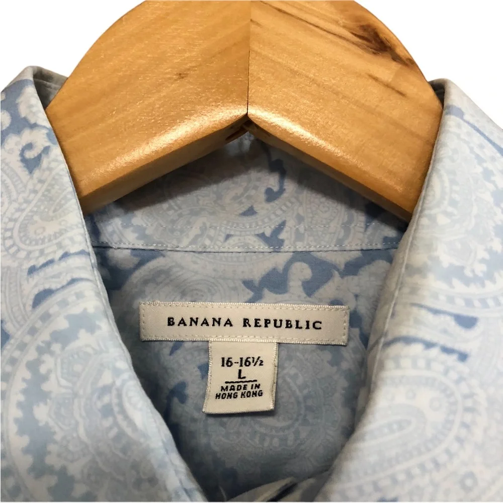 Banana Republic Dress Shirt With Cufflink Cuffs Size L